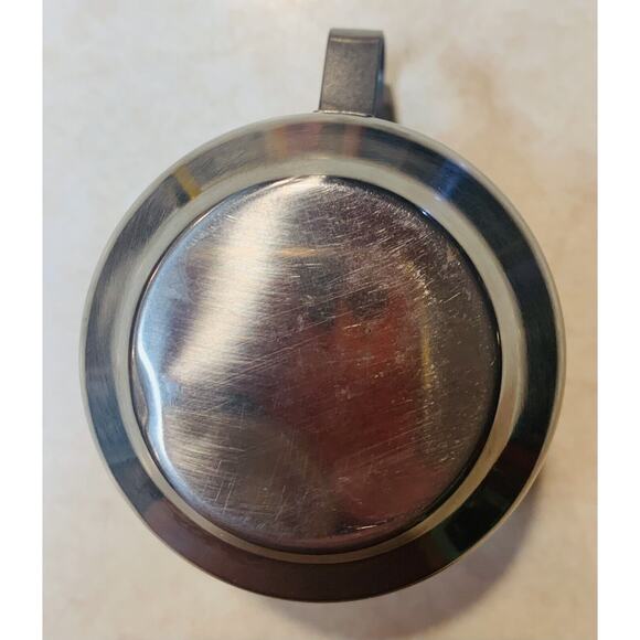 Stainless Steel Cup 4 oz. W/ Handle Mini Lid Shanghai China 555 6 cm Child Kids - Picture 3 of 8